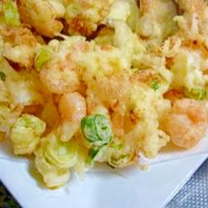 韓国風天ぷら!海老とネギのかき揚げ